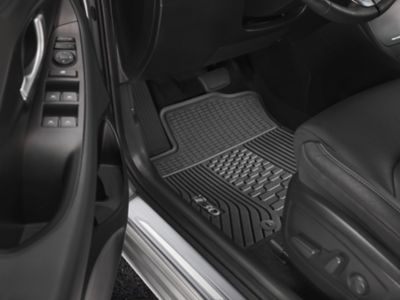 The Hyundai i30 Fastback all weather mats with grey accent.