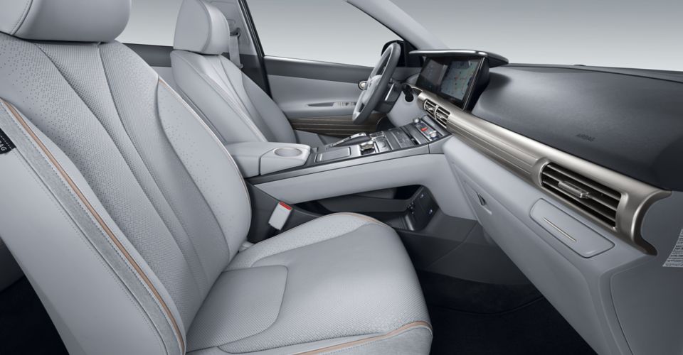 Der Innenraum des Hyundai NEXO in Kunstleder grauem Ambiente
