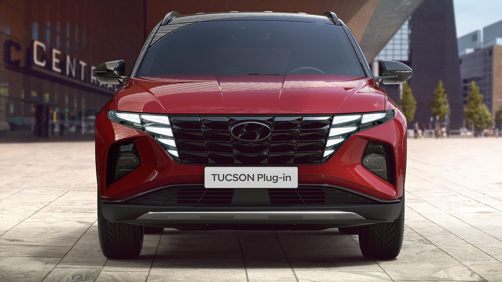 Hyundai TUCSON Plug-in Hybrid in Engine Red front view