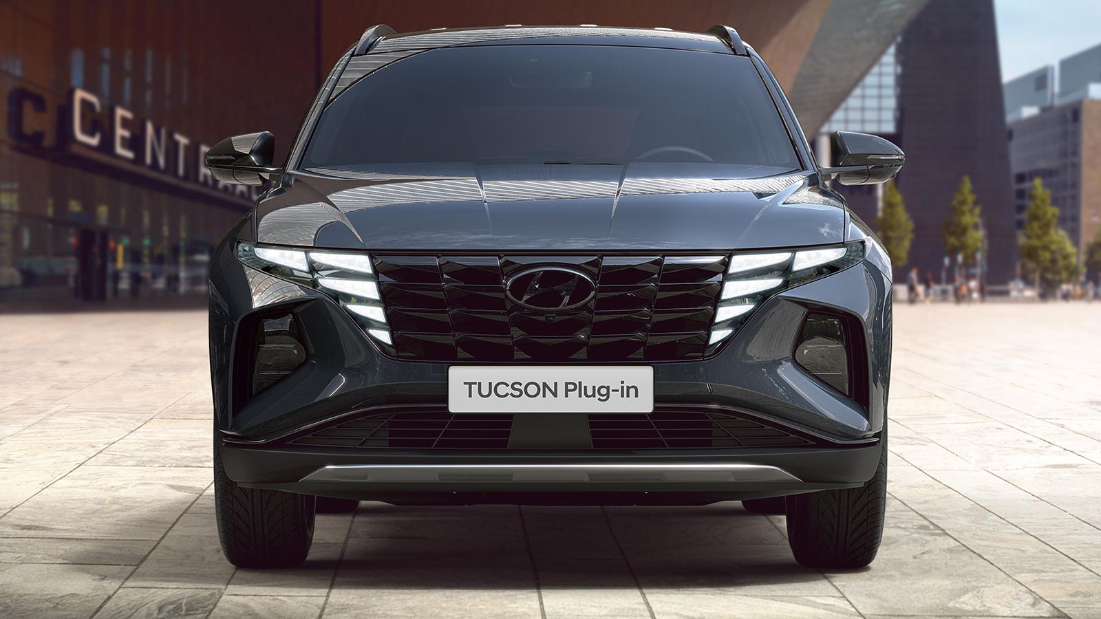 Hyundai TUCSON Plug-in Hybrid in Dark Teal Metallic front view