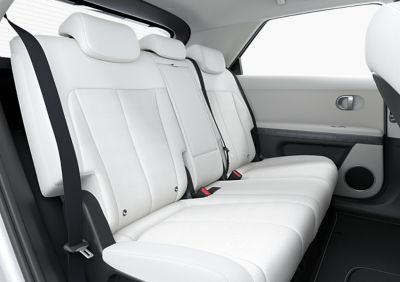 The flexible seat arrangements in the Hyundai IONIQ 5 electric midsize CUV.
