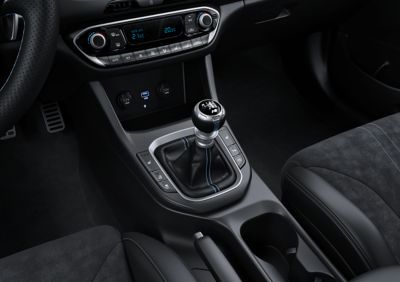 Gear shifter for the 6-speed manual shifter of the Hyundai i30 N performance hatchback.