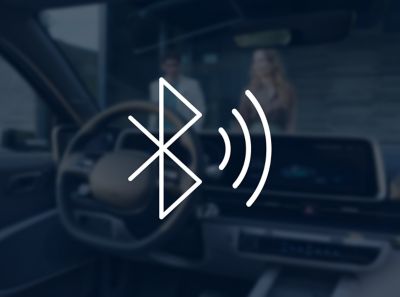 Bluetooth-ikonet til Hyundai IONIQ 6. Grafikk. 
