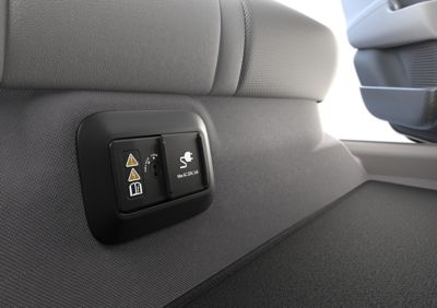 The 220-volt outlet under the rear seat of the Hyundai IONIQ 6 for Vehicle-to-Load charging.