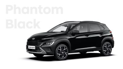 The new great variety of colour options of the new Hyundai Kona Hybrid: Phantom Black.