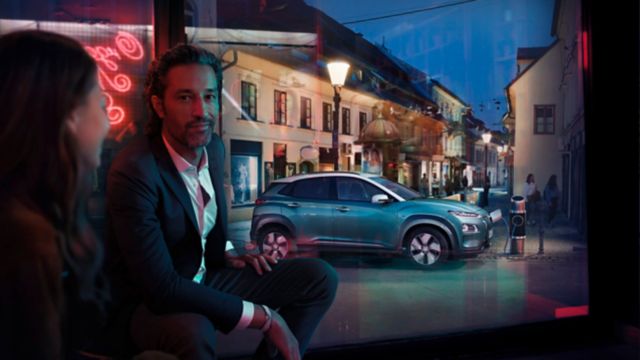 Nøkkel og keyless video Kona Electric. Video.