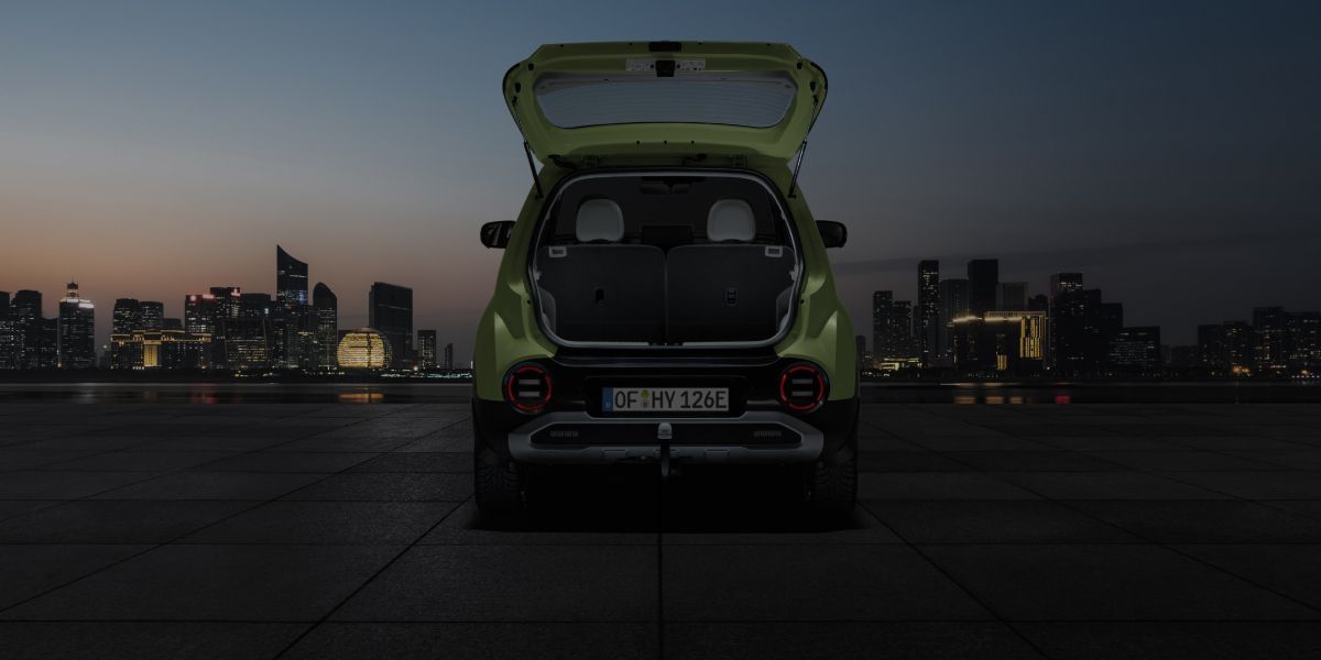 LED-verlichting bagageruimte in achterklep op Hyundai INSTER.