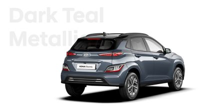 Hyundai KONA Electric v barvě Dark Teal Metallic.