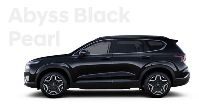 The exquisite exterior colours of the Hyundai SANTA FE Hybrid: Abyss Black Pearl.