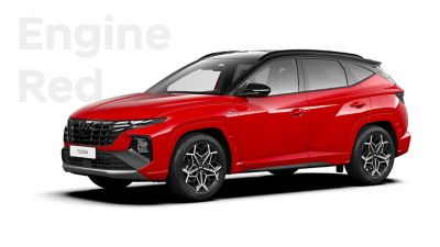 The all-new Hyundai TUCSON N Line compact SUV in Engine Red