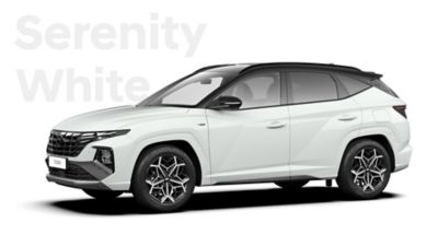 The all-new Hyundai TUCSON N Line compact SUV in Polar White