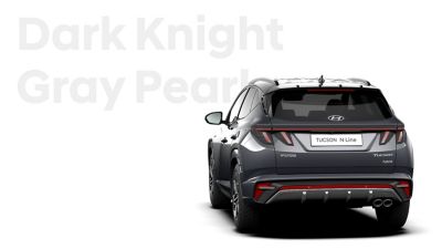 The all-new Hyundai TUCSON Hybrid N Line compact SUV in Dark Knight Gray Pearl