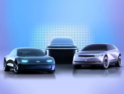 Le 3 vetture della gamma nuova gamma IONIQ di Hyundai