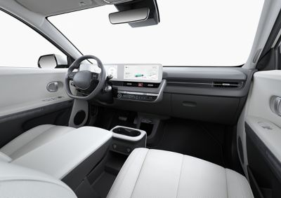 Il design dell’abitacolo interno del SUV Crossover compatto 100% elettrico Hyundai IONIQ 5.