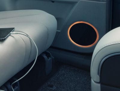 The BOSE premium sound system in the Hyundai IONIQ 5 electric midsize CUV. 