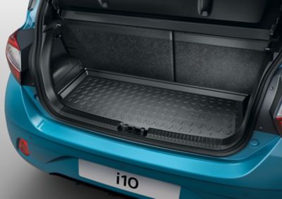Tapis de coffre durable, antidérapant et étanche pour Hyundai i10.