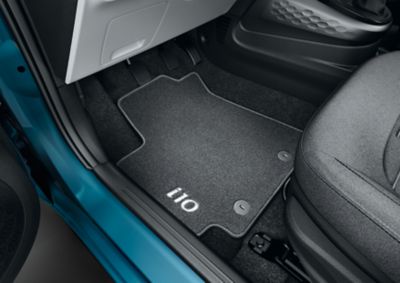 Tapis de sol en textile d’origine Hyundai i10 en velours haute qualité.