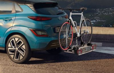 Bike carrier for all tow bars for the Hyundai Kona Electric.