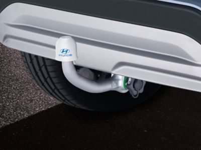 Corrosion-resistant tow bar of the Hyundai Kona Electric.