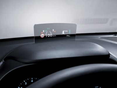 Imagen del Head-up display del Hyundai KONA.
