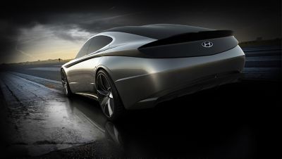 Rendering of the back of the 2018 Le Fil Rouge concept car.