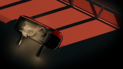Vizuální střecha a panoramatická obrazovka v novém Vision střecha a panoramatická obrazovka v novém konceptu elektrického SUEV Hyundai SEVEN. Koncept elektrického SUEV Hyundai SEVEN.