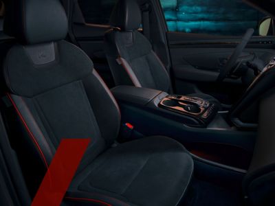 The sporty N Line seats keeping you in control of your Hyundai N Line model.