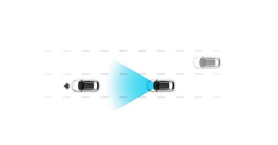 Illustration der Navigationsbasierten Geschwindigkeitsreglung (NSCC) von Hyundai.