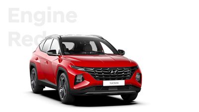 Le diverse varianti di colore del SUV compatto Nuova Hyundai TUCSON: Engine Red.