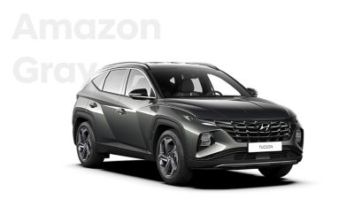 Le diverse varianti di colore del SUV compatto Nuova Hyundai TUCSON: Amazon Grey.