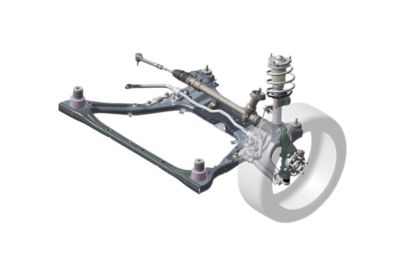 De Electronic Controlled Suspension (ECS) van de Hyundai TUCSON.