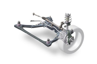 The Electronic Controlled Suspension (ECS) in the Hyundai TUCSON Plug-in Hybrid compact SUV.