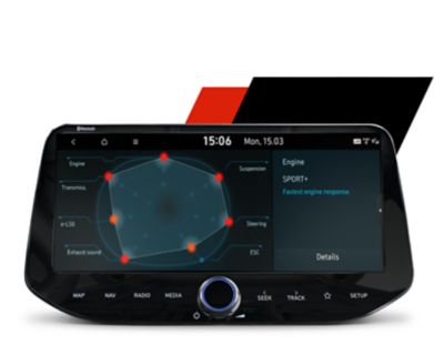 Řídicí systém Hyundai N Grin Control System, který jediným tlačítkem uvolňuje plný výkon N.