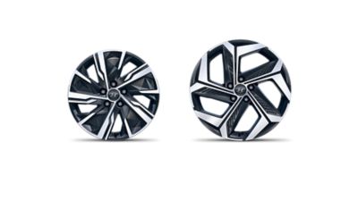 I cerchi in lega da 18” e 19” del SUV compatto Nuova Hyundai TUCSON.