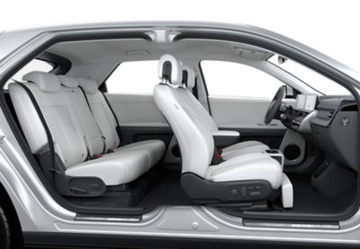 Sezione dell'interno di Hyundai IONIQ 5 che mostra la nuova esperienza di mobilità elettrica