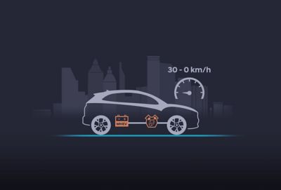 Il sistema start-stop potenziato di Nuova Hyundai KONA che si attiva a 30 km/h. 