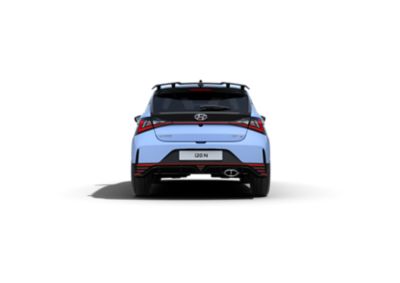 An image of the rear bumper with its accent marks on the all-new Hyundai i20 N.