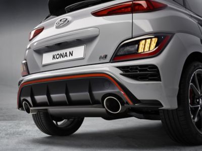 Rear bumper of the Hyundai KONA N hot SUV