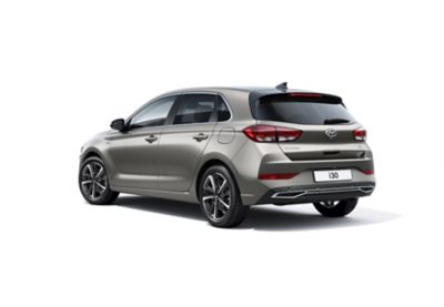 Vue arrière de la Hyundai i30.