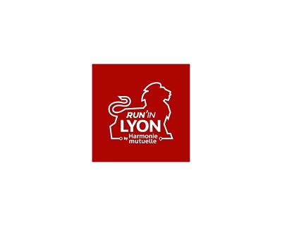 Logo Run'in Lyon by Harmonie mutuelle