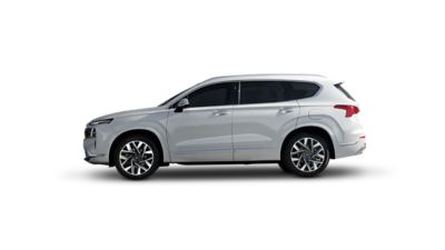 A picture of the Hyundai Santa Fe featuring the new Luxury Package exterior design updates.