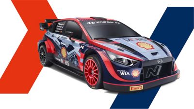 Front right side view of Hyundai i20 Coupe WRC
