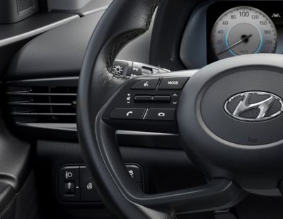 The eCall-button in the all-new Hyundai i20