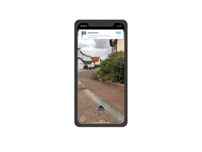 Screenshot di app Bluelink su iPhone: Last Mile Navigation.