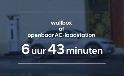 The Hyundai IONIQ 5 long-range battery loads in 6 hours and 9 minutes at an AC charging station.