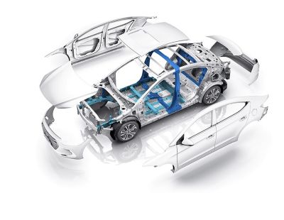 The reinforced chassis of every Hyundai for advanced safety.