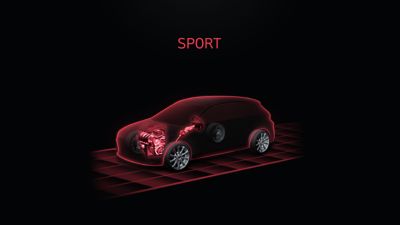 Illustration of the Hyundai i20 N Sport mode.