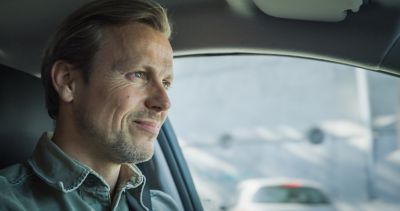satisfied driver of a Hyundai electric vehicle