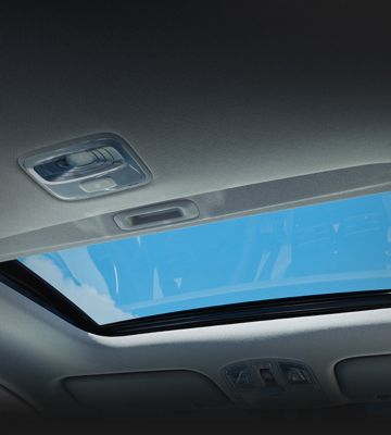 A close up view of the sunroof of the new Hyundai IONIQ Electric.