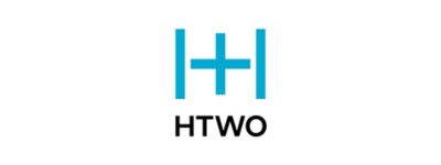 Het HTWO-logo voor de volgende generatie van het brandstofcelsysteem op waterstof.